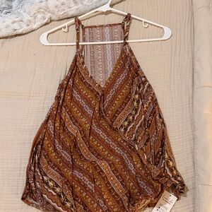 Lush Brown and Tan Patterned Camisole